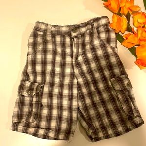 Grey & White Plaid Calvin Klein Boys Size 4 Shorts